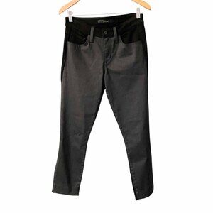 Joe's Jeans Polly Black Skinny Coated Front Panel Mid Rise Denim Jeans Womens 27